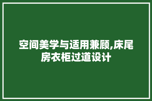 空间美学与适用兼顾,床尾房衣柜过道设计