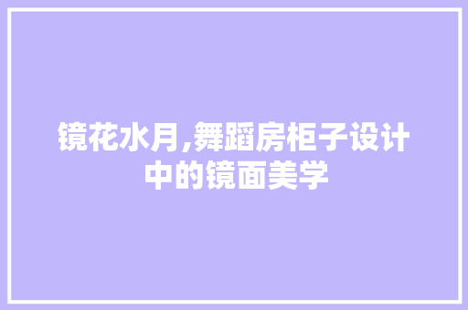 镜花水月,舞蹈房柜子设计中的镜面美学