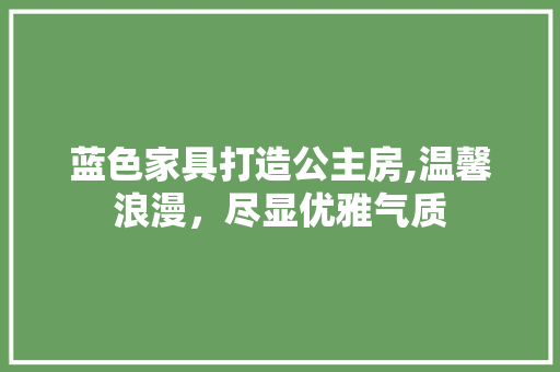 蓝色家具打造公主房,温馨浪漫，尽显优雅气质