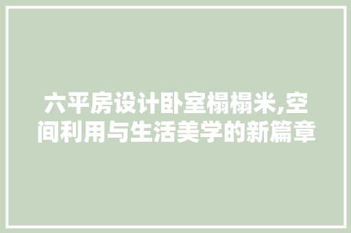六平房设计卧室榻榻米,空间利用与生活美学的新篇章