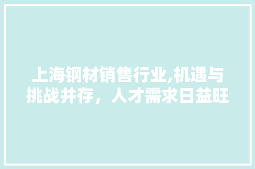 上海钢材销售行业,机遇与挑战并存，人才需求日益旺盛