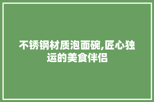 不锈钢材质泡面碗,匠心独运的美食伴侣