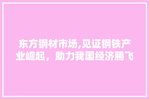 东方钢材市场,见证钢铁产业崛起，助力我国经济腾飞