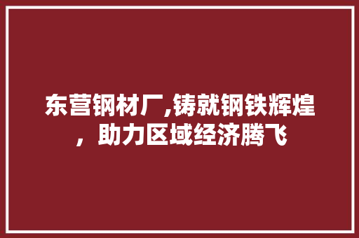 东营钢材厂,铸就钢铁辉煌，助力区域经济腾飞