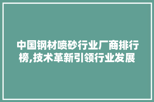 中国钢材喷砂行业厂商排行榜,技术革新引领行业发展