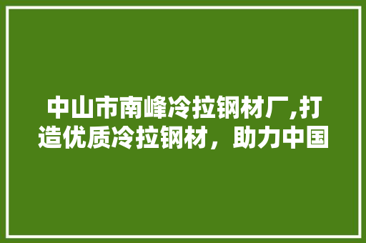 中山市南峰冷拉钢材厂,打造优质冷拉钢材，助力中国制造崛起