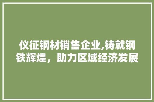仪征钢材销售企业,铸就钢铁辉煌，助力区域经济发展