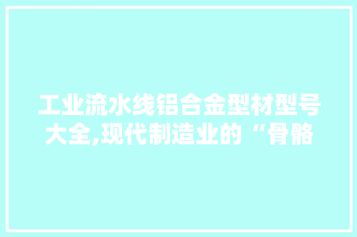 工业流水线铝合金型材型号大全,现代制造业的“骨骼”支撑
