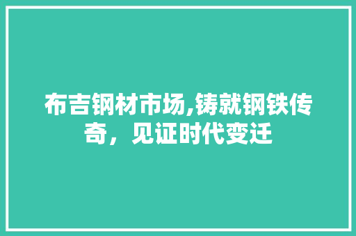 布吉钢材市场,铸就钢铁传奇，见证时代变迁