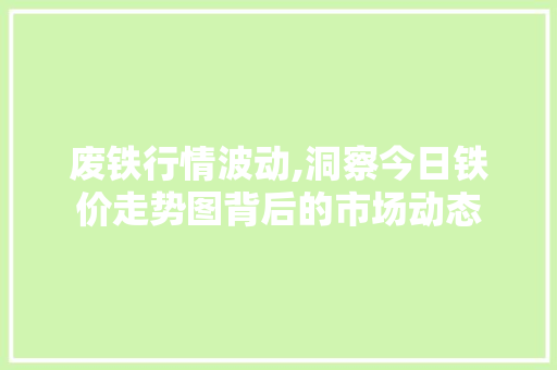 废铁行情波动,洞察今日铁价走势图背后的市场动态