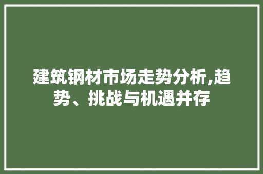 建筑钢材市场走势分析,趋势、挑战与机遇并存