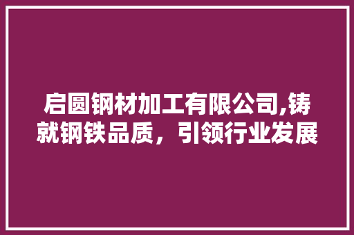 启圆钢材加工有限公司,铸就钢铁品质，引领行业发展