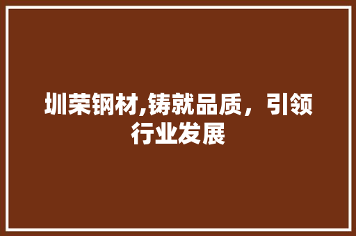 圳荣钢材,铸就品质，引领行业发展