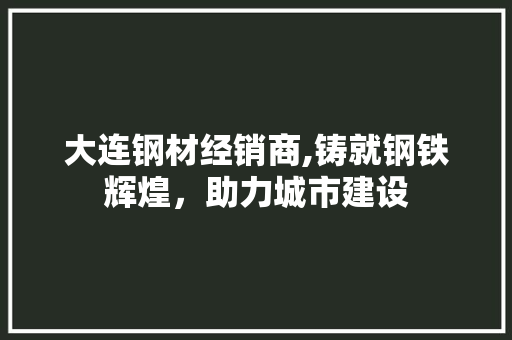 大连钢材经销商,铸就钢铁辉煌，助力城市建设