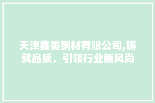 天津鑫美钢材有限公司,铸就品质，引领行业新风尚