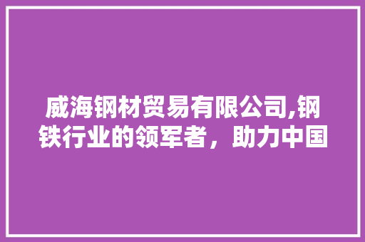 威海钢材贸易有限公司,钢铁行业的领军者，助力中国制造走向世界