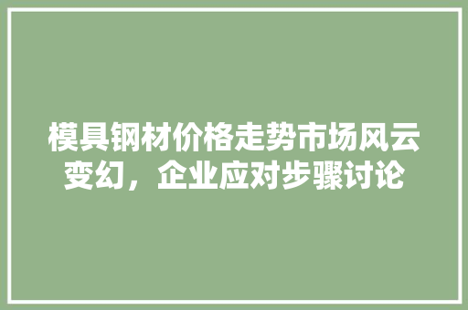模具钢材价格走势市场风云变幻，企业应对步骤讨论