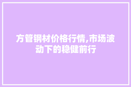 方管钢材价格行情,市场波动下的稳健前行