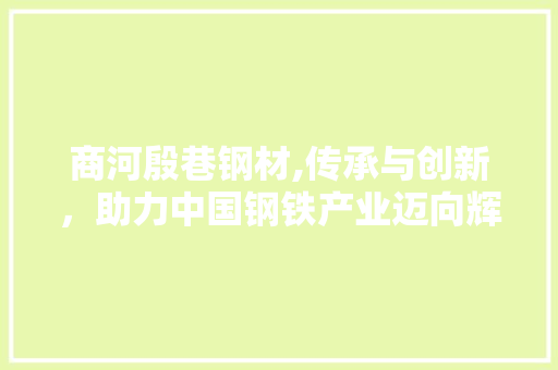 商河殷巷钢材,传承与创新，助力中国钢铁产业迈向辉煌