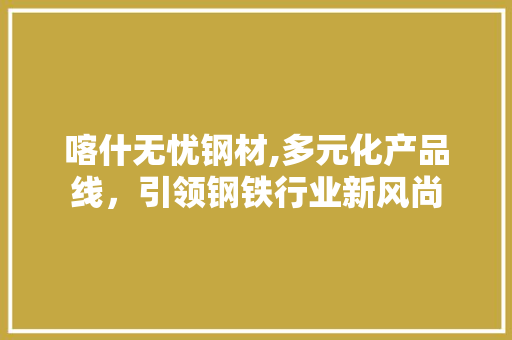 喀什无忧钢材,多元化产品线，引领钢铁行业新风尚