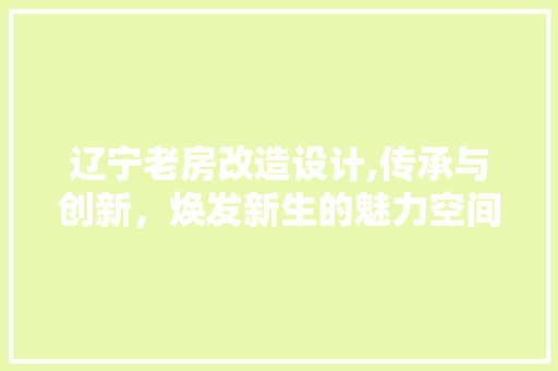 辽宁老房改造设计,传承与创新，焕发新生的魅力空间