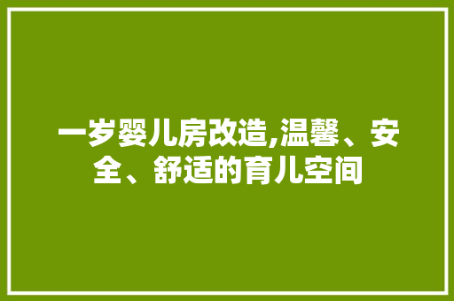 一岁婴儿房改造,温馨、安全、舒适的育儿空间