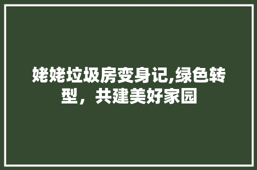 姥姥垃圾房变身记,绿色转型，共建美好家园