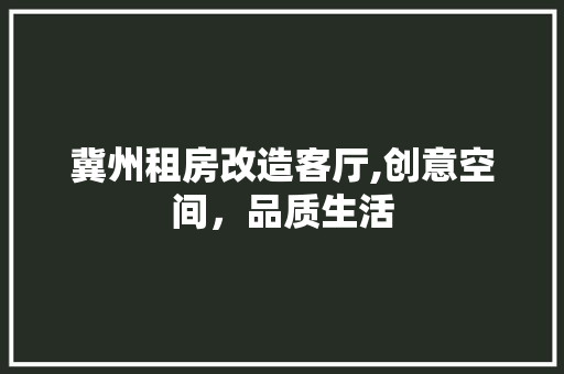 冀州租房改造客厅,创意空间，品质生活