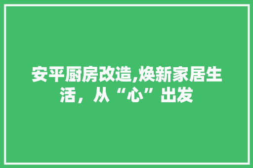 安平厨房改造,焕新家居生活，从“心”出发