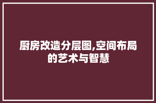 厨房改造分层图,空间布局的艺术与智慧