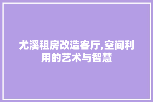 尤溪租房改造客厅,空间利用的艺术与智慧