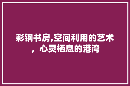 彩钢书房,空间利用的艺术，心灵栖息的港湾