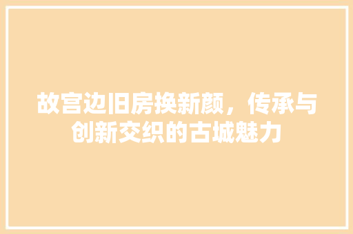 故宫边旧房换新颜，传承与创新交织的古城魅力