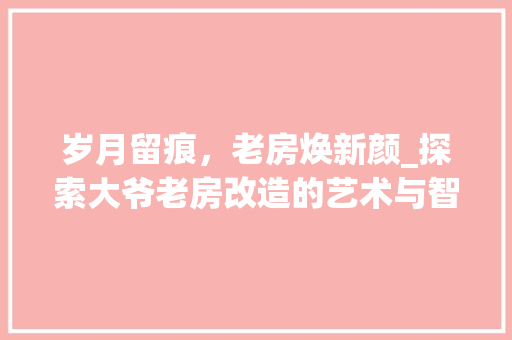 岁月留痕，老房焕新颜_探索大爷老房改造的艺术与智慧