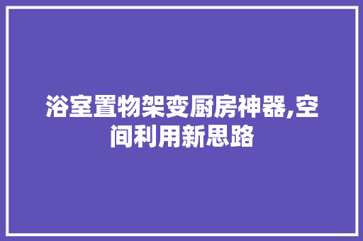 浴室置物架变厨房神器,空间利用新思路