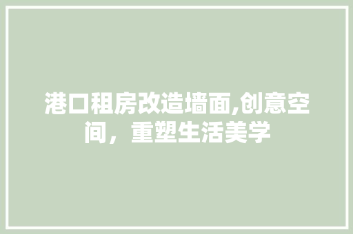 港口租房改造墙面,创意空间，重塑生活美学