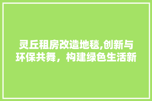 灵丘租房改造地毯,创新与环保共舞，构建绿色生活新篇章