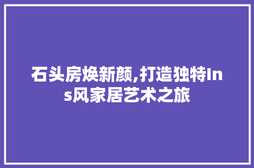 石头房焕新颜,打造独特Ins风家居艺术之旅