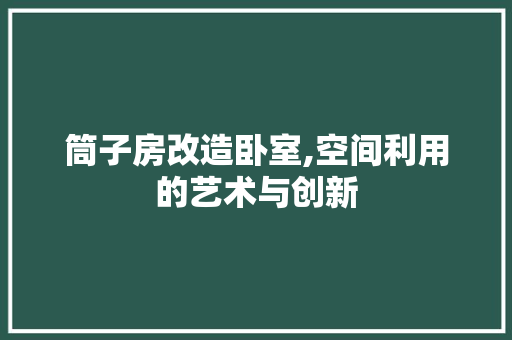 筒子房改造卧室,空间利用的艺术与创新