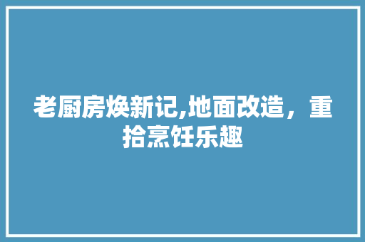老厨房焕新记,地面改造，重拾烹饪乐趣