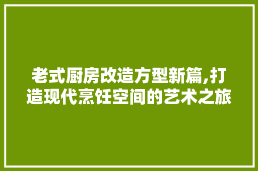 老式厨房改造方型新篇,打造现代烹饪空间的艺术之旅